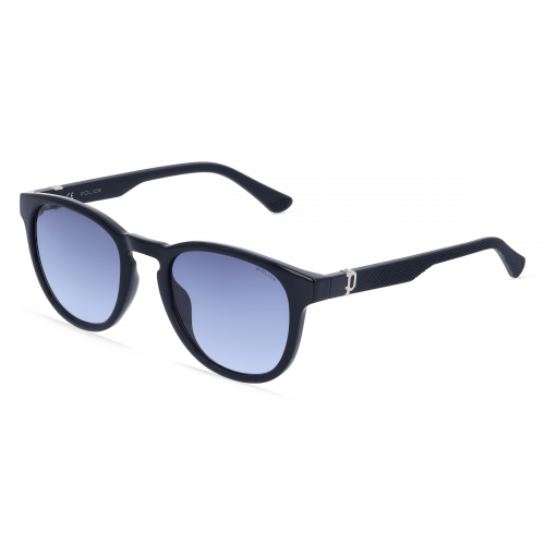 Police POISPLF60V Herren-Sonnenbrille Vollrand Panto Kunststoff-Gestell, blau