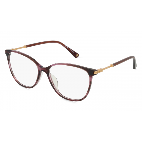 Nina Ricci NRIVNR335 Damen-Brille inkl. Gläser Vollrand Butterfly Kunststoff-Gestell 53mm/15mm/135mm, lila