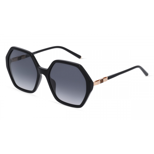 Escada ESCSESD47 Damen-Sonnenbrille Vollrand Achteckig Kunststoff-Gestell, schwarz