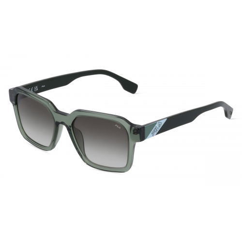 Fila FIASFI458 Unisex-Sonnenbrille Vollrand Eckig Kunststoff-Gestell, grün