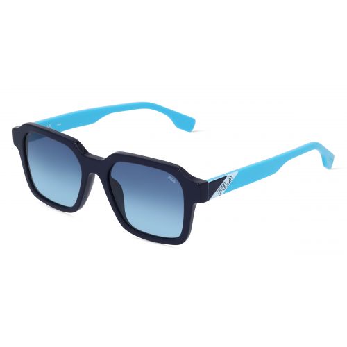 Fila FIASFI458 Unisex-Sonnenbrille Vollrand Eckig Kunststoff-Gestell, blau