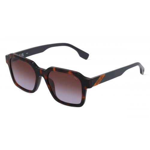 Fila FIASFI458 Unisex-Sonnenbrille Vollrand Eckig Kunststoff-Gestell, braun