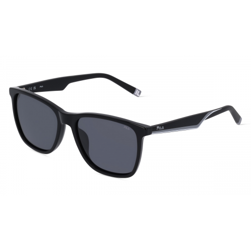 Fila FIASFI461 Herren-Sonnenbrille Vollrand Eckig Kunststoff-Gestell, schwarz