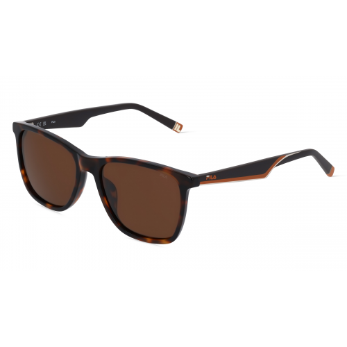 Fila FIASFI461 Herren-Sonnenbrille Vollrand Eckig Kunststoff-Gestell, braun