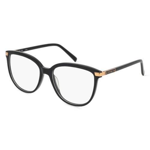 Sting STGVST469 Damen-Brille inkl. Gläser Vollrand Butterfly Kunststoff-Gestell 53mm/16mm/135mm, schwarz