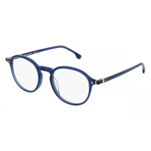 Lozza LOZVL4324 Unisex-Brille inkl. Gläser Vollrand Panto Kunststoff-Gestell 48mm/19mm/145mm, blau