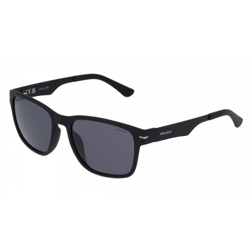 Police POISPLL09V Herren-Sonnenbrille Vollrand Eckig Acetat-Gestell, schwarz