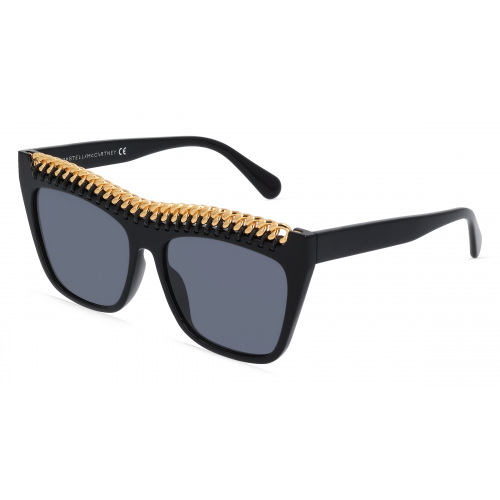 Stella McCartney SC40009I Damen-Sonnenbrille Vollrand Butterfly Bio-Acetat-Gestell, schwarz