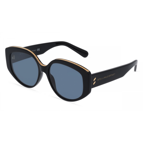 Stella McCartney SC40029I Damen-Sonnenbrille Vollrand Butterfly Bio-Acetat-Gestell, schwarz