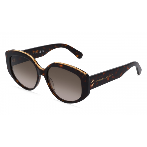 Stella McCartney SC40029I Damen-Sonnenbrille Vollrand Butterfly Bio-Acetat-Gestell, braun