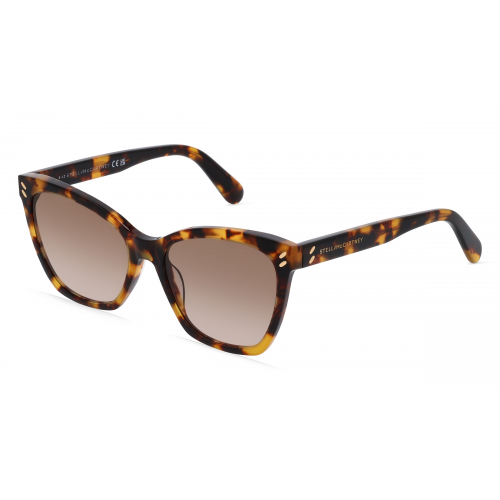 Stella McCartney SC40035I Damen-Sonnenbrille Vollrand Butterfly Bio-Acetat-Gestell, braun