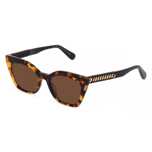 Stella McCartney SC40036I Damen-Sonnenbrille Vollrand Butterfly Bio-Acetat-Gestell, braun