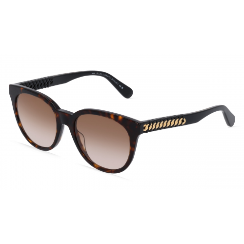 Stella McCartney SC40037I Damen-Sonnenbrille Vollrand Panto Bio-Acetat-Gestell, braun