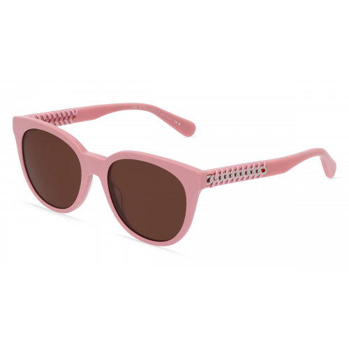 Stella McCartney SC40037I Damen-Sonnenbrille Vollrand Panto Bio-Acetat-Gestell, pink