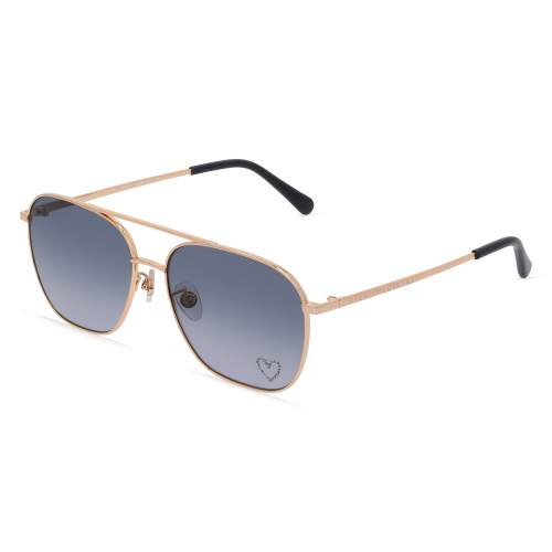 Stella McCartney SC40038U Damen-Sonnenbrille Vollrand Pilot Metall-Gestell, gold