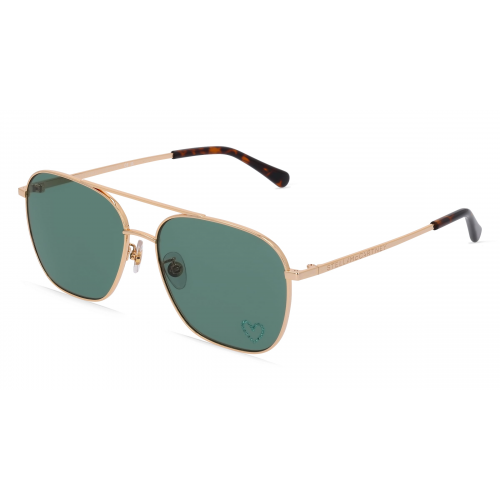 Stella McCartney SC40038U Damen-Sonnenbrille Vollrand Pilot Metall-Gestell, gold