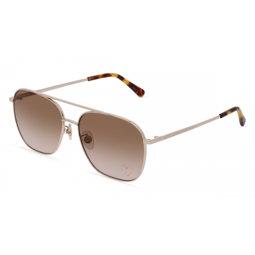 Stella McCartney SC40038U Damen-Sonnenbrille Vollrand Pilot Metall-Gestell, gold