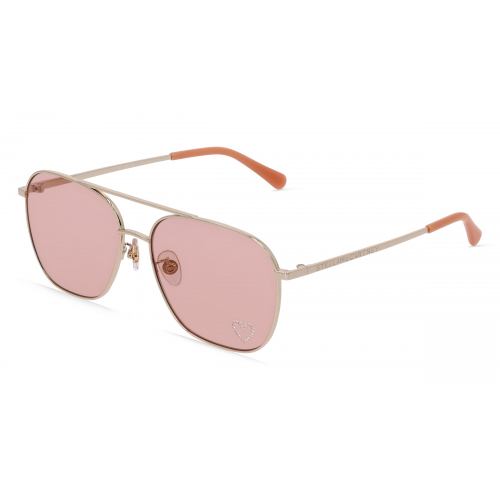 Stella McCartney SC40038U Damen-Sonnenbrille Vollrand Pilot Metall-Gestell, gold