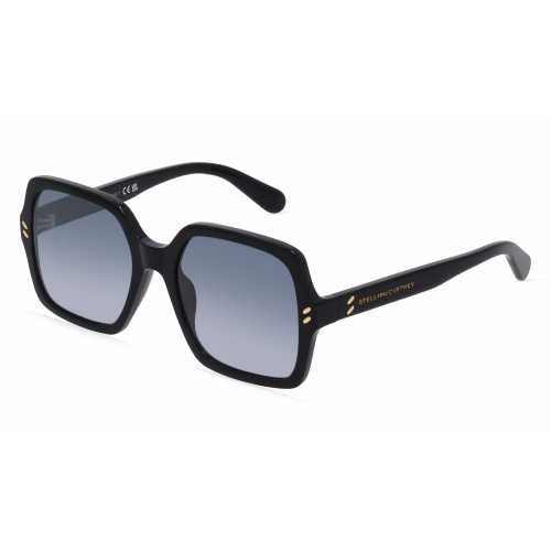 Stella McCartney SC40040I Damen-Sonnenbrille Vollrand Eckig Bio-Acetat-Gestell, schwarz