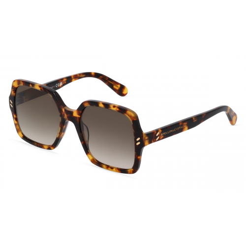 Stella McCartney SC40040I Damen-Sonnenbrille Vollrand Eckig Bio-Acetat-Gestell, braun