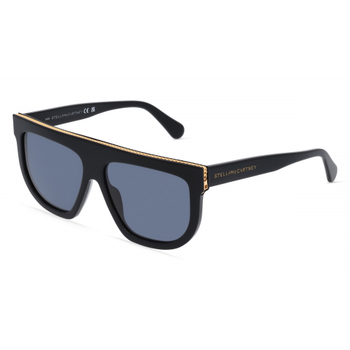 Stella McCartney SC40030I-Y Damen-Sonnenbrille Vollrand Pilot Bio-Acetat-Gestell, schwarz