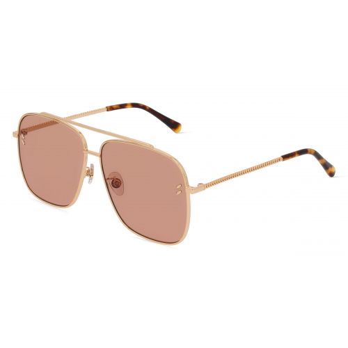 Stella McCartney SC40051U Damen-Sonnenbrille Vollrand Pilot Metall-Gestell, gold