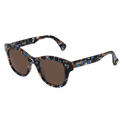 Kenzo KZ40152I Damen-Sonnenbrille Vollrand Panto Kunststoff-Gestell, schwarz