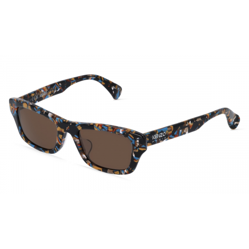 Kenzo KZ40154U Unisex-Sonnenbrille Vollrand Eckig Kunststoff-Gestell, schwarz