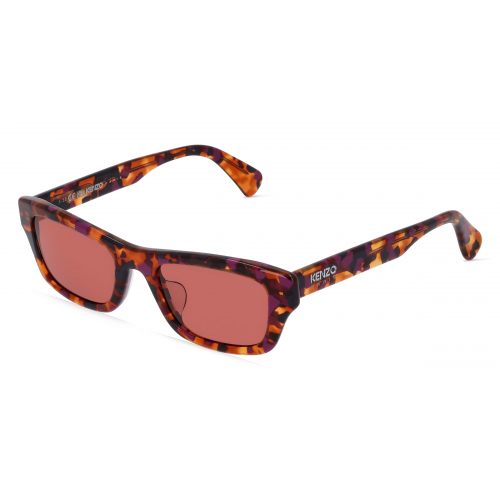 Kenzo KZ40154U Unisex-Sonnenbrille Vollrand Eckig Kunststoff-Gestell, braun