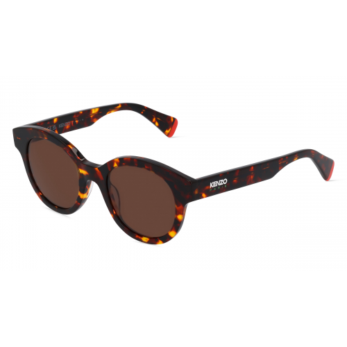 Kenzo KZ40160I Unisex-Sonnenbrille Vollrand Panto Kunststoff-Gestell, braun