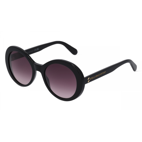 Stella McCartney SC40057I Damen-Sonnenbrille Vollrand Rund Bio-Acetat-Gestell, schwarz