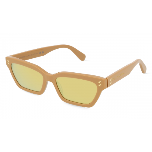 Stella McCartney SC40067I Damen-Sonnenbrille Vollrand Cateye Acetat-Gestell, gelb