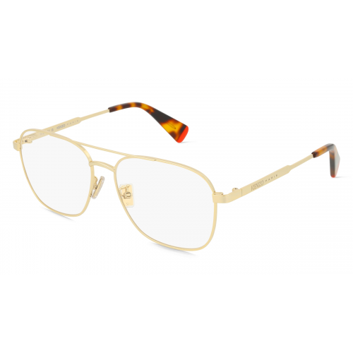 Kenzo KZ50204U Unisex-Brille inkl. Gläser Vollrand Eckig Metall-Gestell 56mm/15mm/140mm, gold