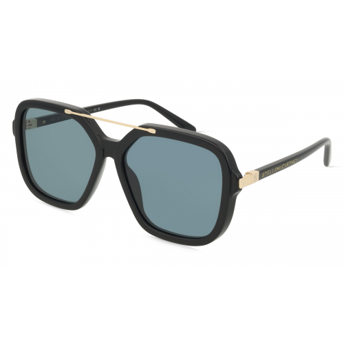 Stella McCartney SC40072I Damen-Sonnenbrille Vollrand Eckig Kunststoff-Gestell, schwarz