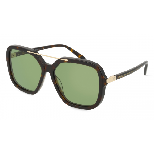 Stella McCartney SC40072I Damen-Sonnenbrille Vollrand Eckig Kunststoff-Gestell, braun