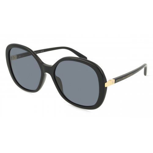 Stella McCartney SC40073I Damen-Sonnenbrille Vollrand Rund Kunststoff-Gestell, schwarz