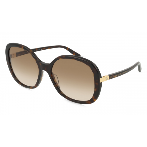 Stella McCartney SC40073I Damen-Sonnenbrille Vollrand Rund Kunststoff-Gestell, braun