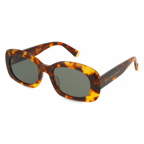 Stella McCartney SC40080I Damen-Sonnenbrille Vollrand Oval Kunststoff-Gestell, braun