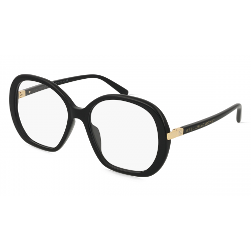 Stella McCartney SC50043I Damen-Brille inkl. Gläser Vollrand Rund Kunststoff-Gestell 57mm/17mm/140mm, schwarz