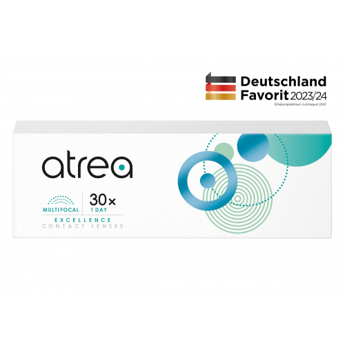 atrea excellence 1 day multifocal (30er Packung) Tageslinsen (0.5 dpt, Addition Low (0,75 - 1,25) & BC 8.4) mit UV-Schutz