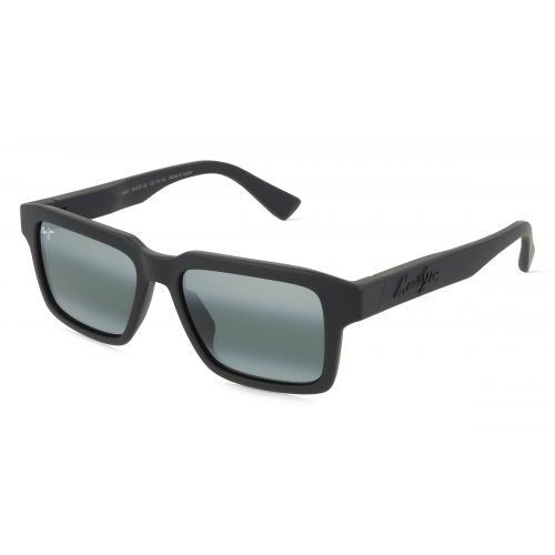 Maui Jim MJ0635S Unisex-Sonnenbrille Vollrand Eckig Nylon-Gestell, schwarz