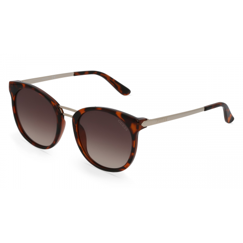 Guess GU7568 Herren-Sonnenbrille Vollrand Panto Kunststoff-Gestell, braun