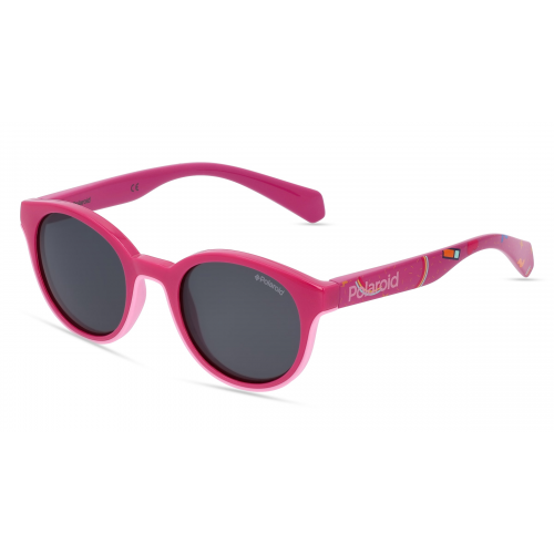 Polaroid PLD 8036/S Kinder-Sonnenbrille Vollrand Oval Kunststoff-Gestell, pink