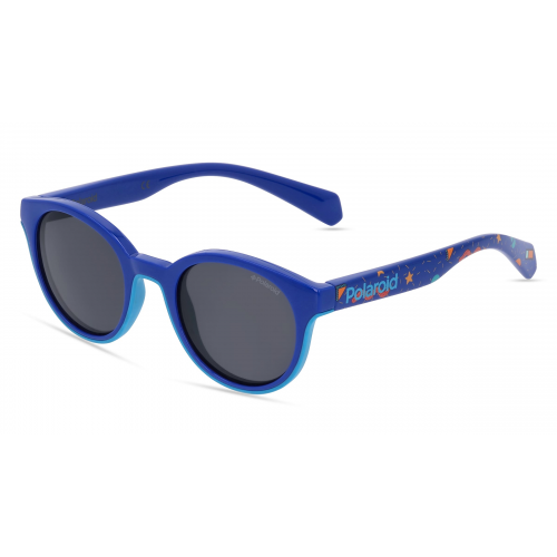 Polaroid PLD 8036/S Kinder-Sonnenbrille Vollrand Oval Kunststoff-Gestell, blau