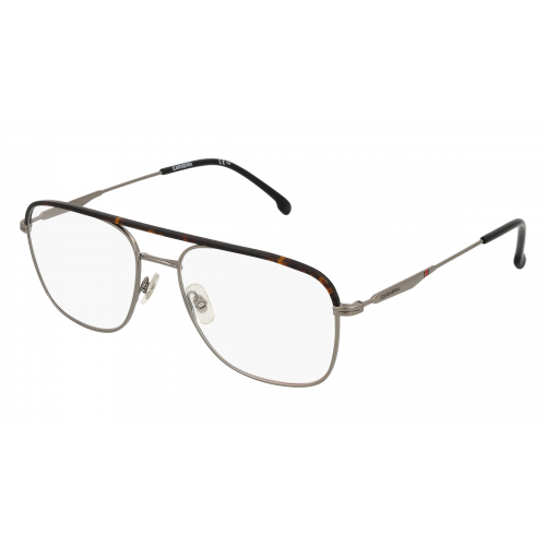 Carrera 211 Unisex-Brille inkl. Gläser Vollrand Pilot Metall-Gestell 56mm/17mm/150mm, braun