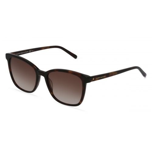 Tommy Hilfiger TH 1723/S Damen-Sonnenbrille Vollrand Eckig Acetat-Gestell, braun