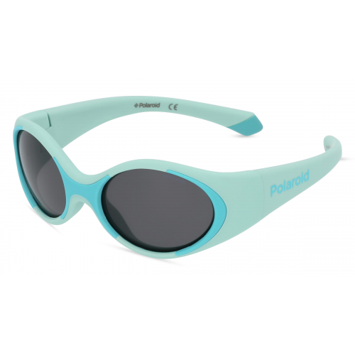 Polaroid PLD 8037/S Kinder-Sonnenbrille Vollrand Oval Kunststoff-Gestell, Blau