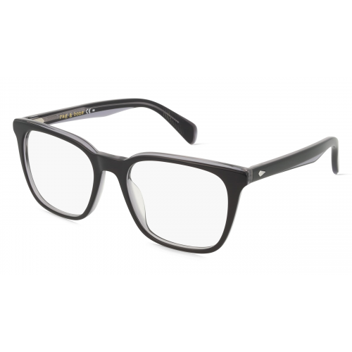 Rag & Bone RNB7026/G Herren-Brille inkl. Gläser Vollrand Eckig Acetat-Gestell 53mm/19mm/145mm, schwarz