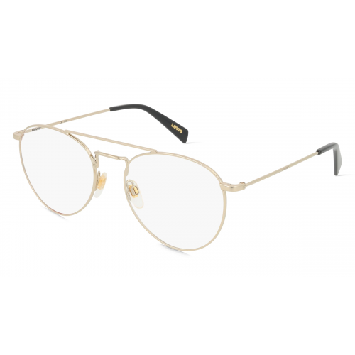 Levi's LV1006 Unisex-Brille inkl. Gläser Vollrand Pilot Metall-Gestell 54mm/19mm/145mm, gold