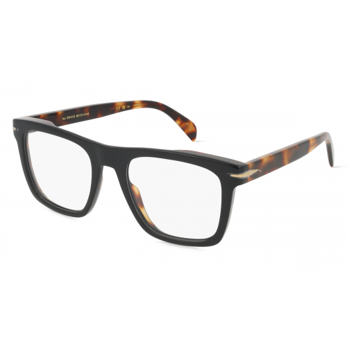 David Beckham DB 7020 Herren-Brille inkl. Gläser Vollrand Eckig Acetat-Gestell 51mm/20mm/145mm, schwarz